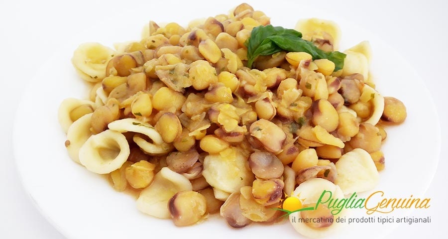 Orecchiette senatore cappelli con cicerchie della murgia