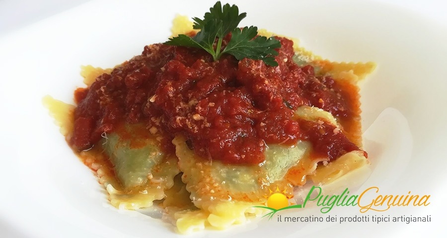 Pasta fresca ripiena con barbabietole e pecorino